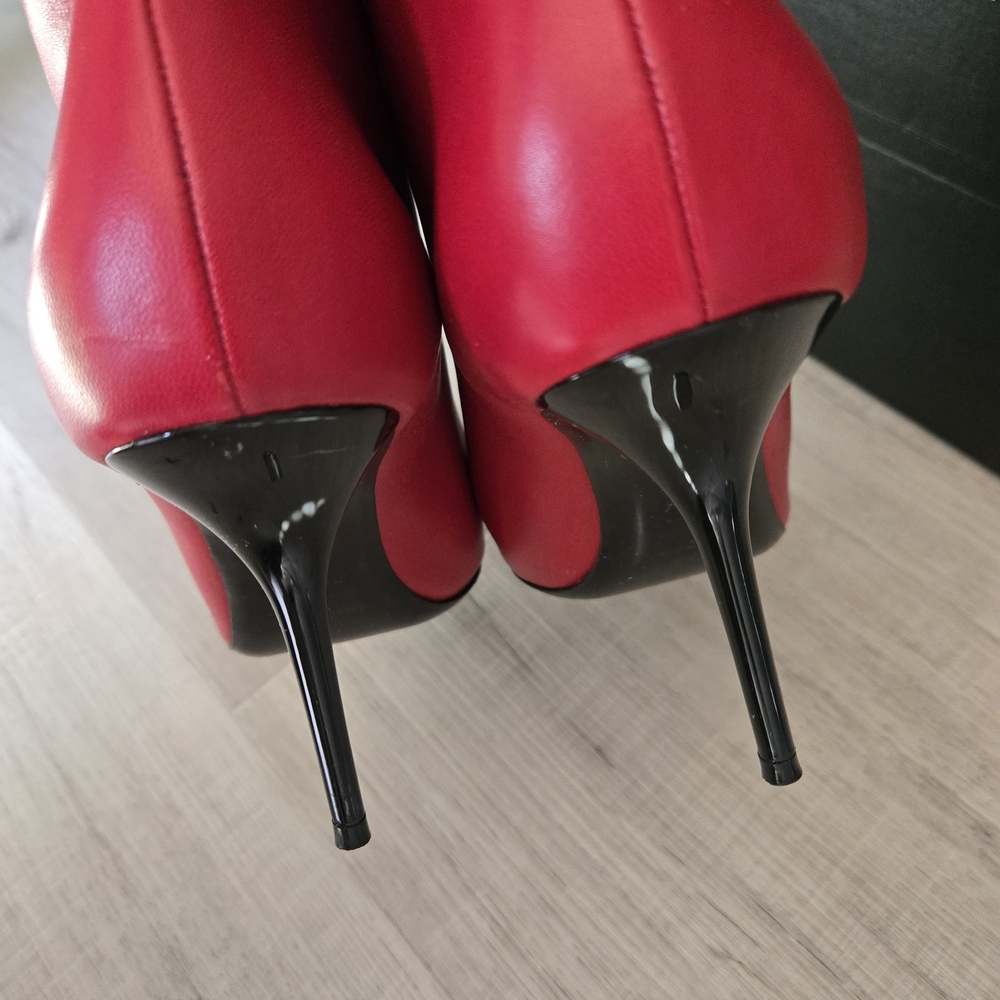 Red Stiletto Ankle Boots - Picture 3 of 15